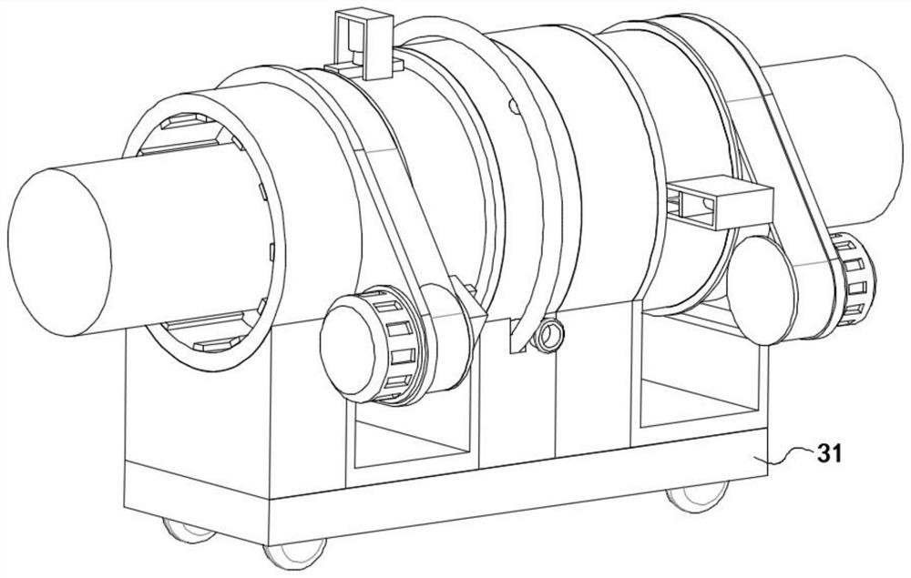 An outer wall uniform coating device for oil pipe anticorrosion protection