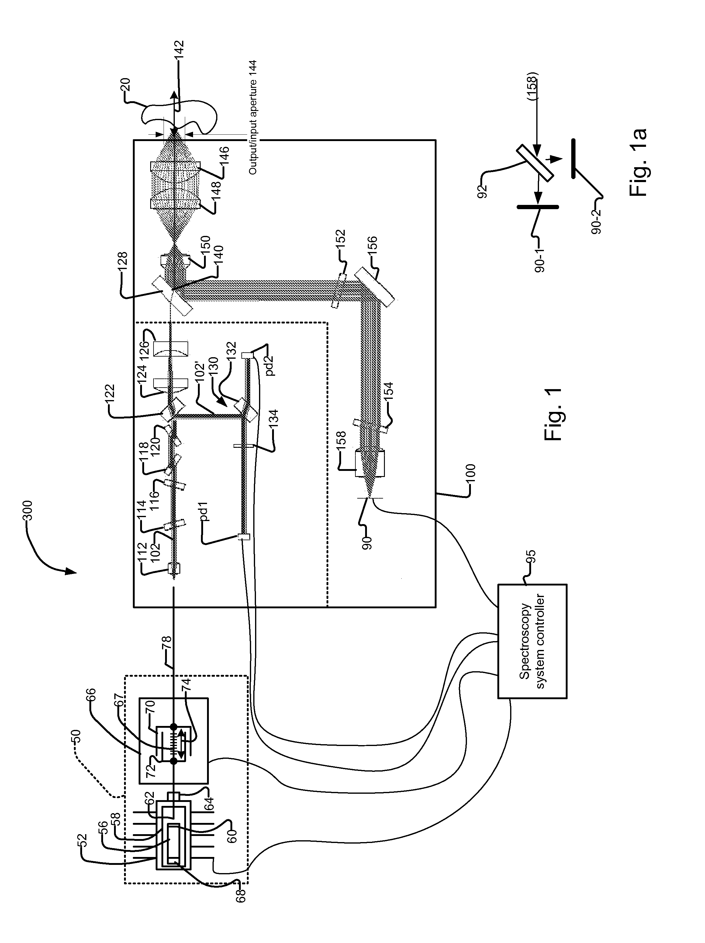 Low pixel count tunable laser raman spectroscopy system and method