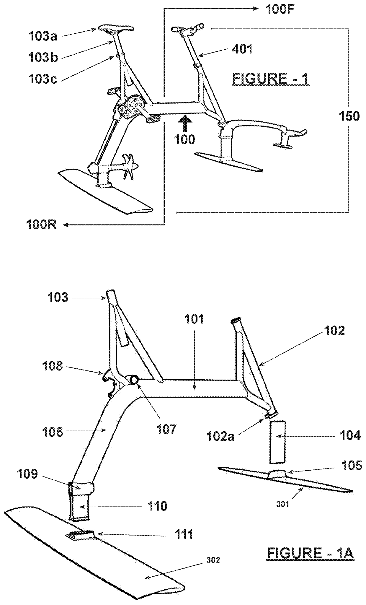 Human powered hydrofoil vehicle and use method