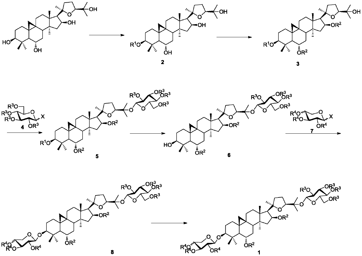 A kind of synthetic method of isoastragaloside IV