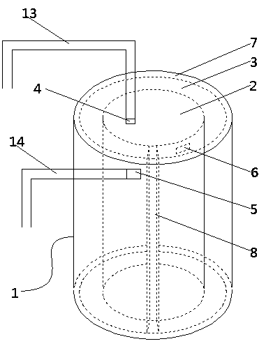 Air-heated vertical organic fertilizer mixing hopper