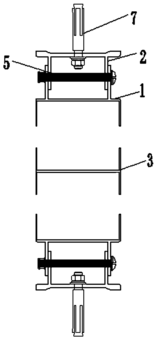 Installation structure for assembly type adjustable partition