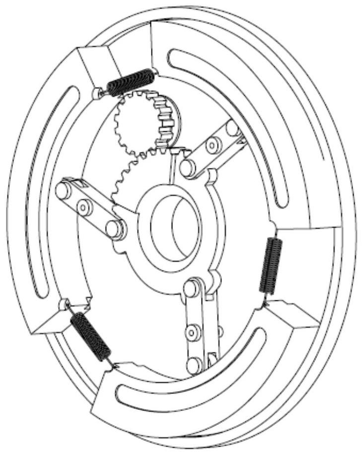 A three-shoe drum brake mechanism