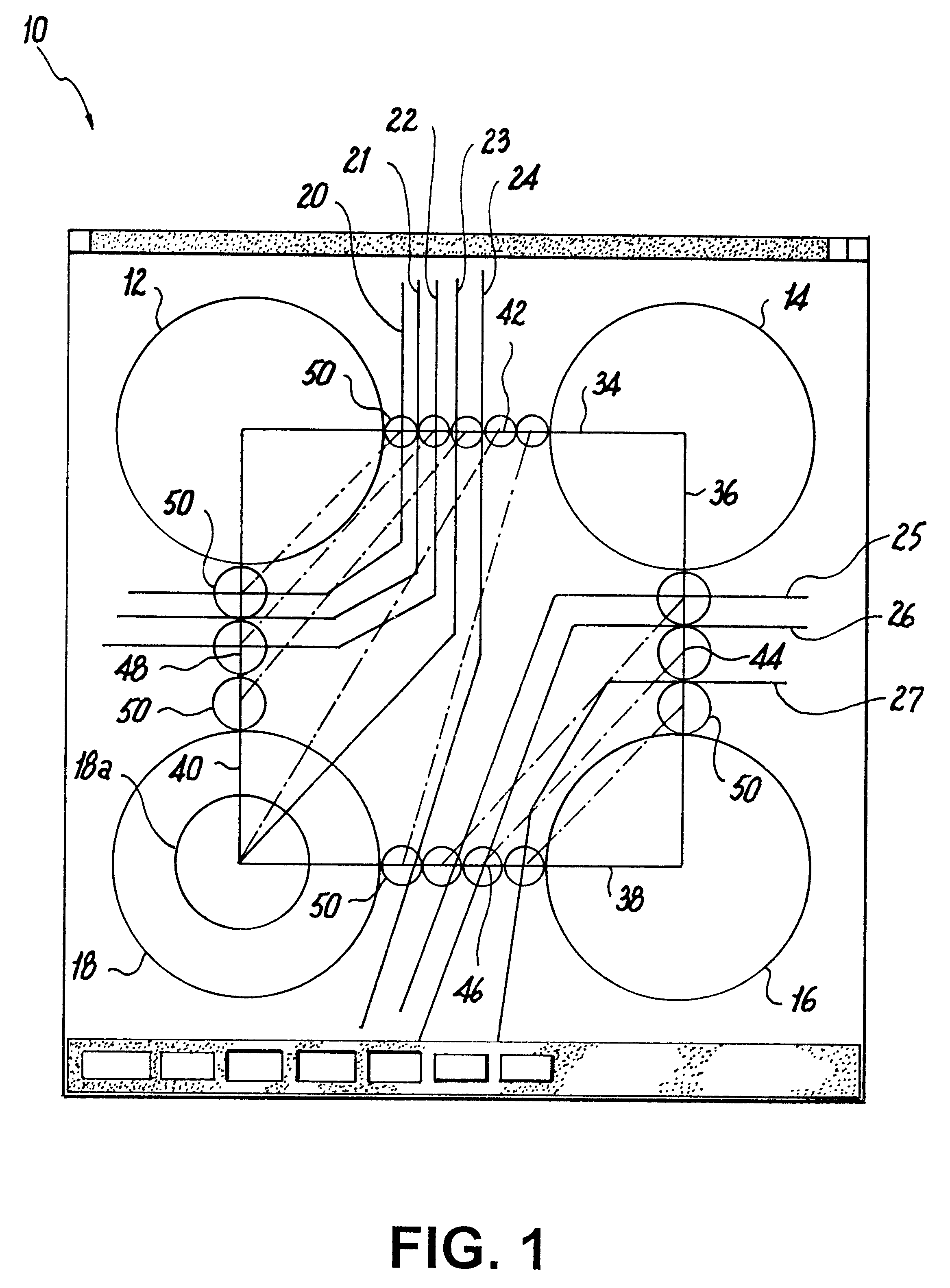 Optimization of printed wire circuitry on a single surface using a circle diameter
