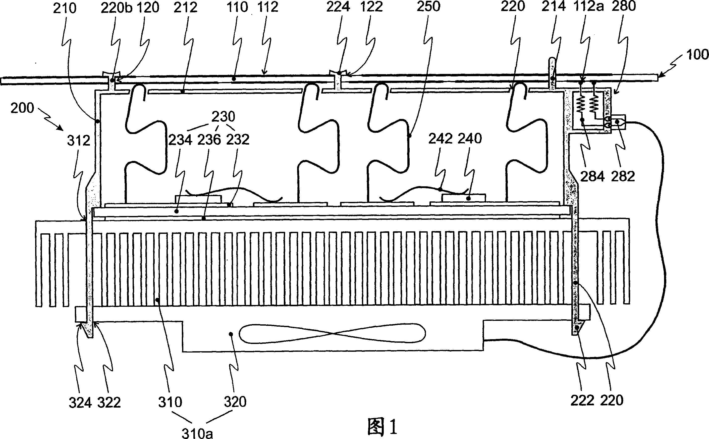 Structure of forming pressure contact with power semiconductor module