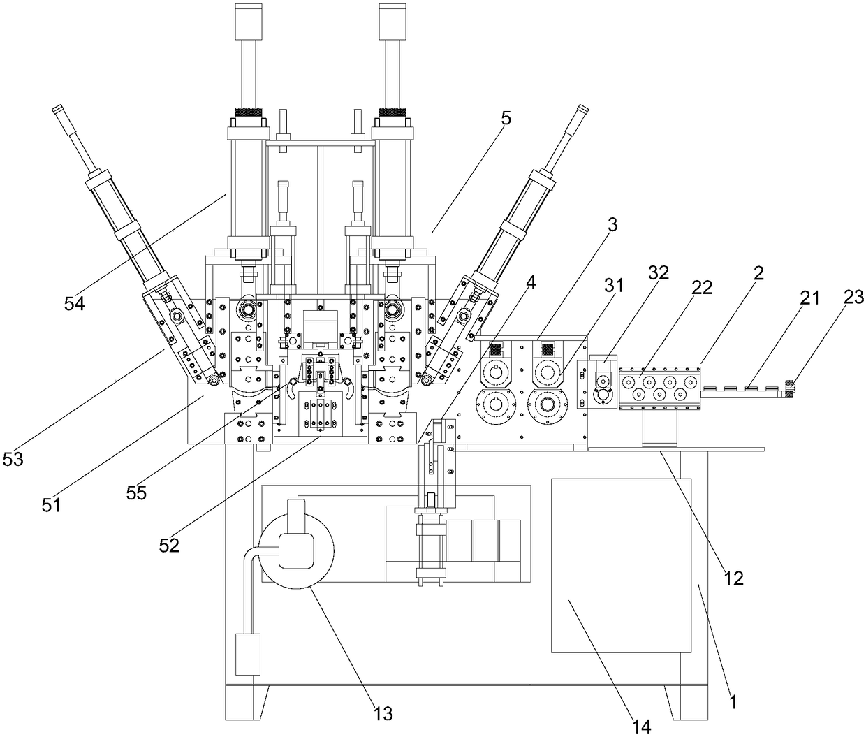 Wire forming machine of portal frame structure