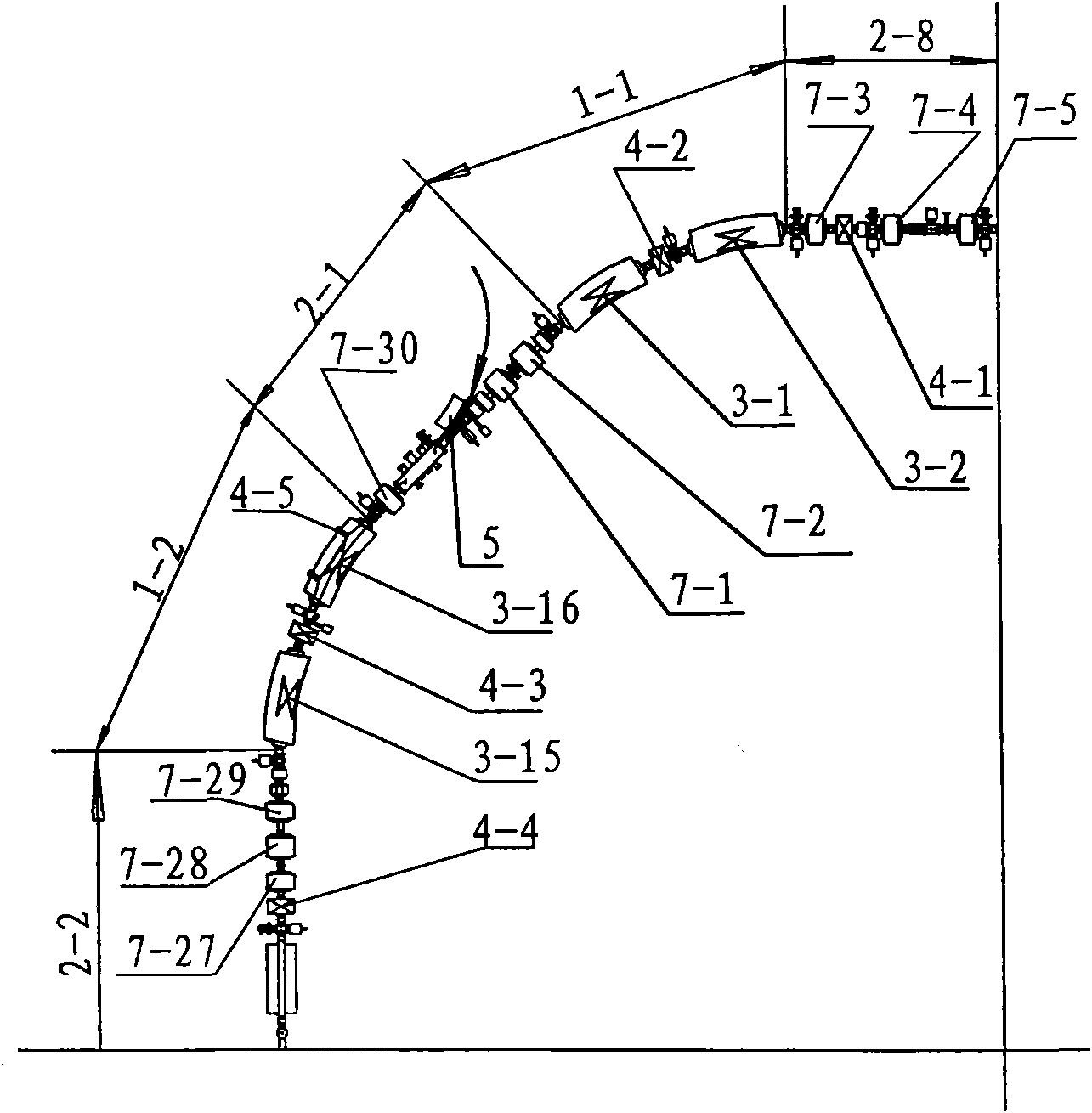 Method and device for implanting heavy ion beams into synchrotron