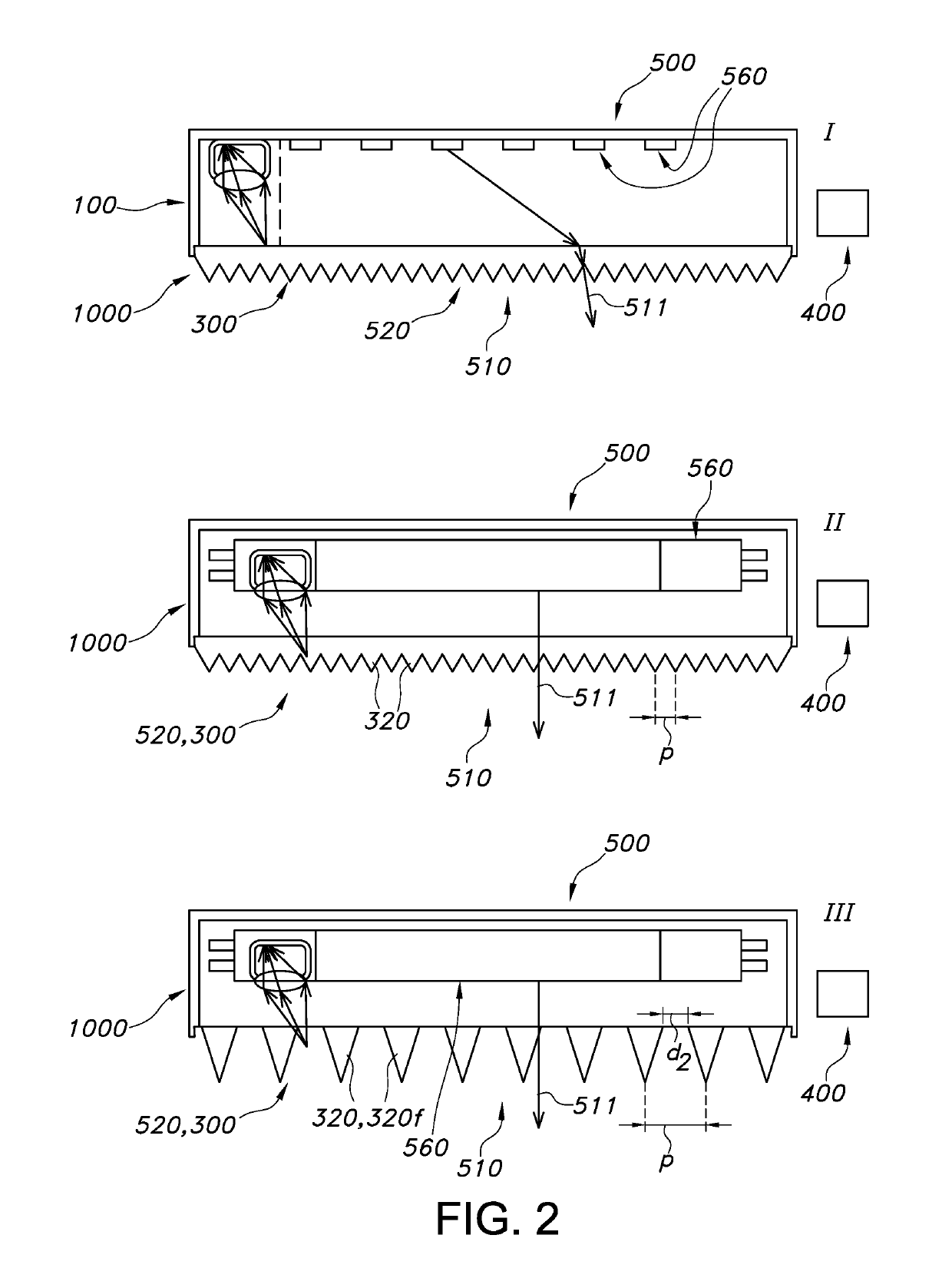 Camera sensor hidden behind luminaire optics