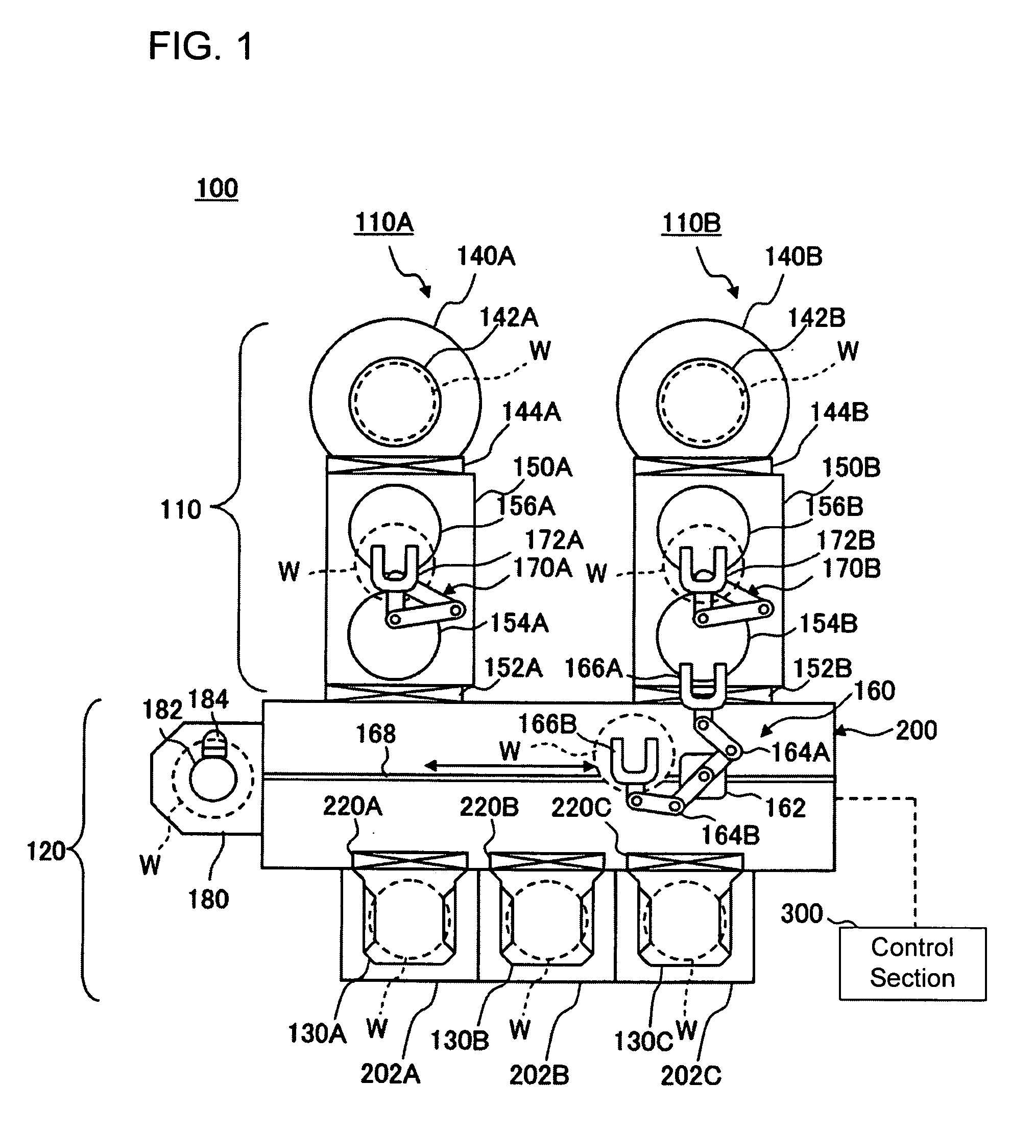 Substrate transfer apparatus and method for controlling down flow