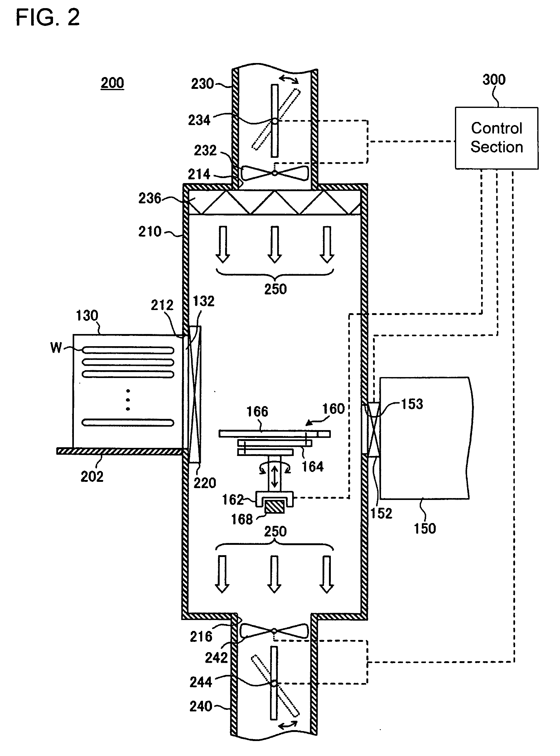 Substrate transfer apparatus and method for controlling down flow