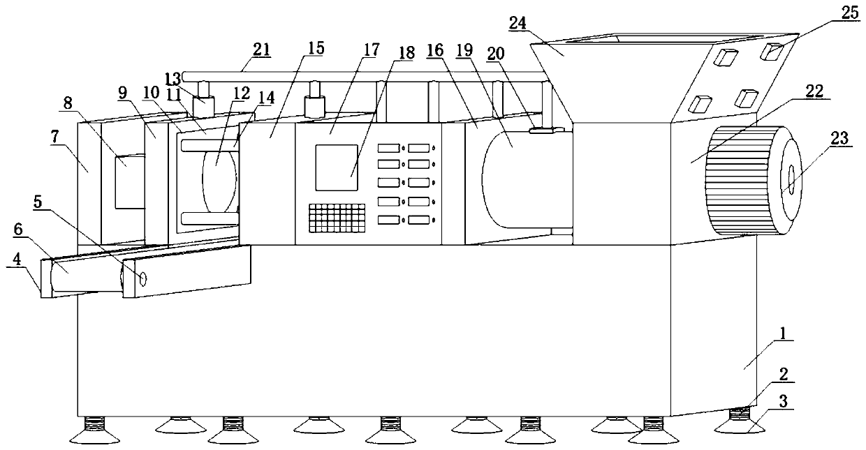 Injection molding machine with automatic monitoring and automatic processing system