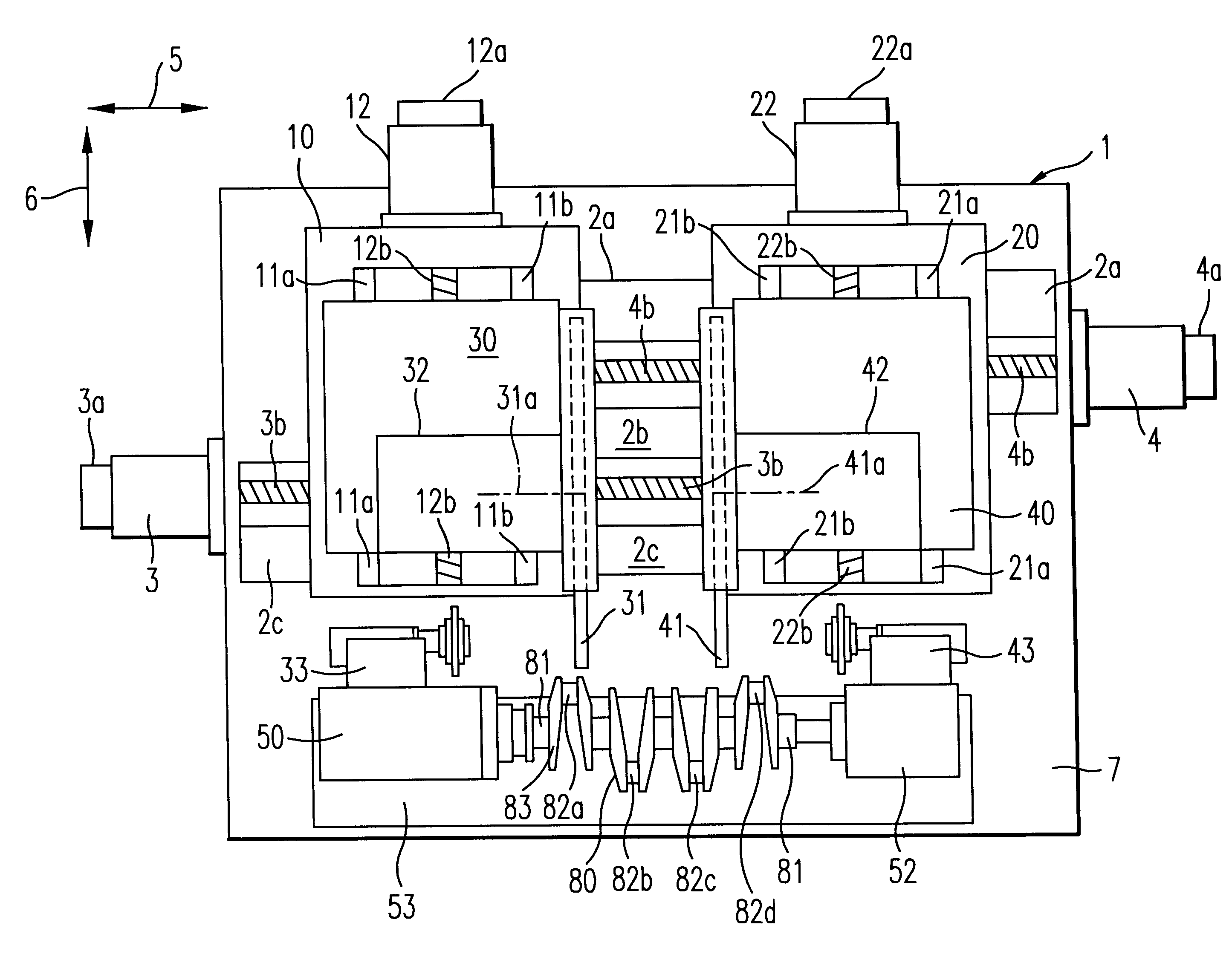 Apparatus for and a method of machining two portions