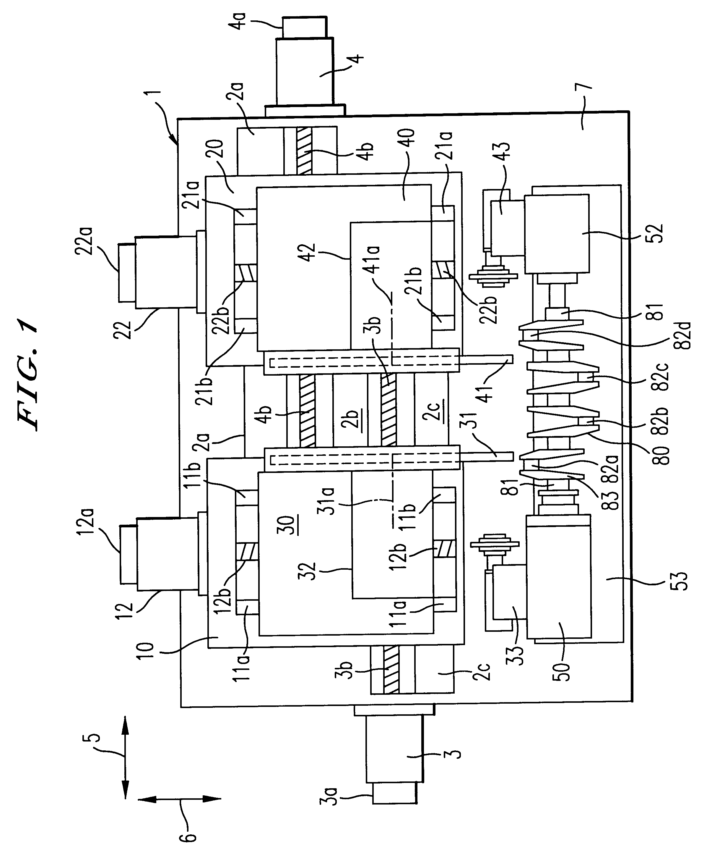 Apparatus for and a method of machining two portions