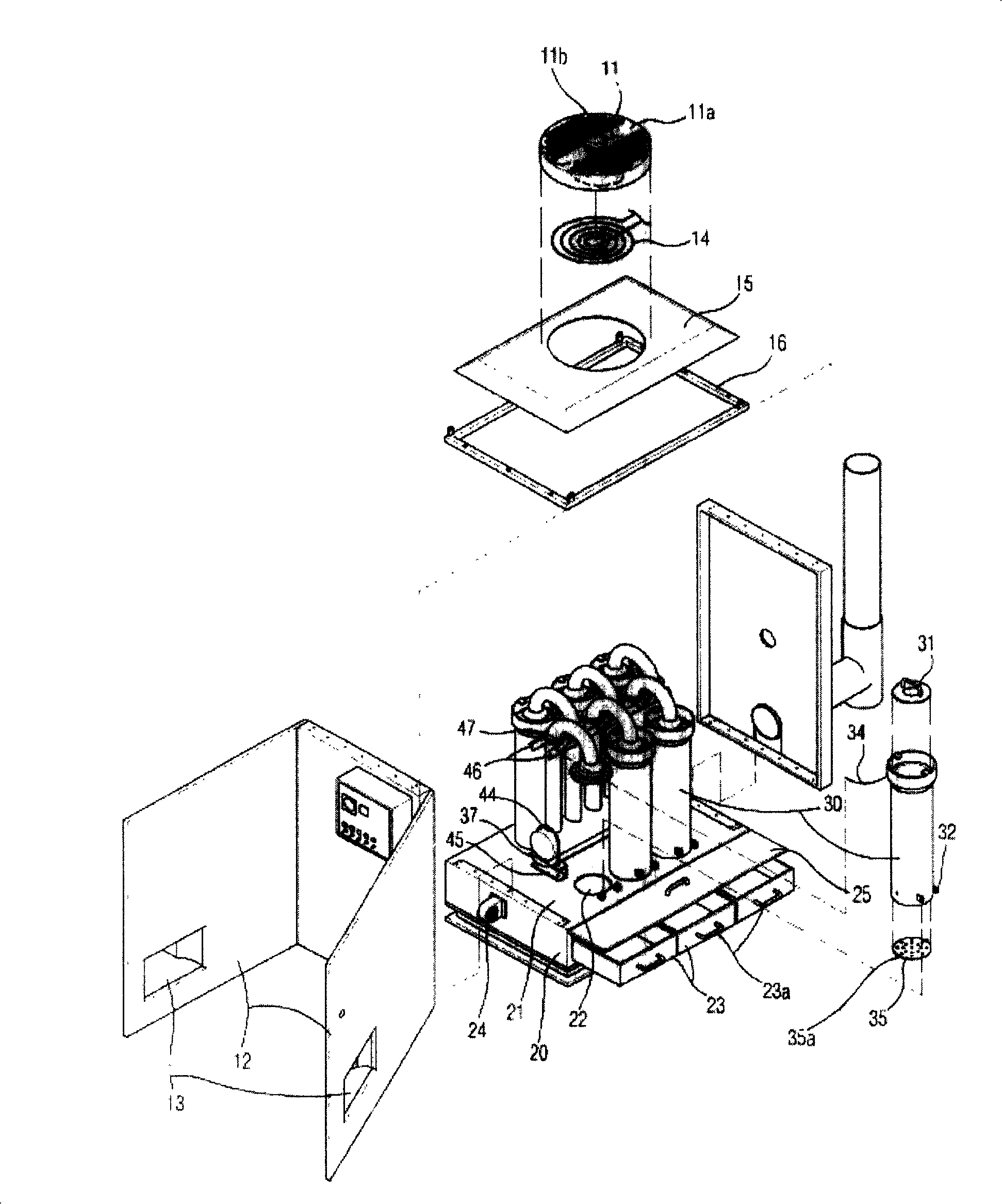 Warm-air heating machine