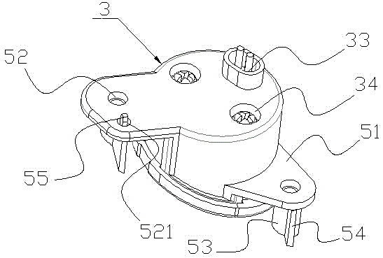 Fixing structure for fixing down lamp in shell of car rearview mirror