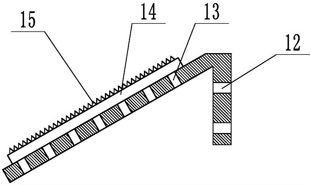 Material guide plate for garbage extruding and crushing device