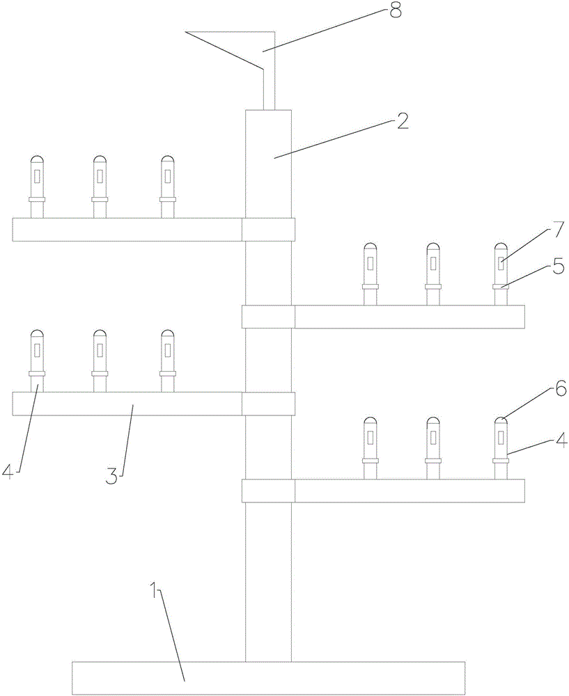 Glass bottle airing frame