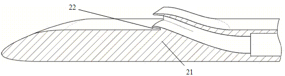 High-performance subsonic speed air inlet duct integrated with inner auxiliary air inlet duct