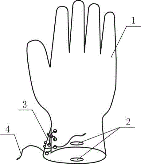 Sanitary and easy-to-air rubber glove