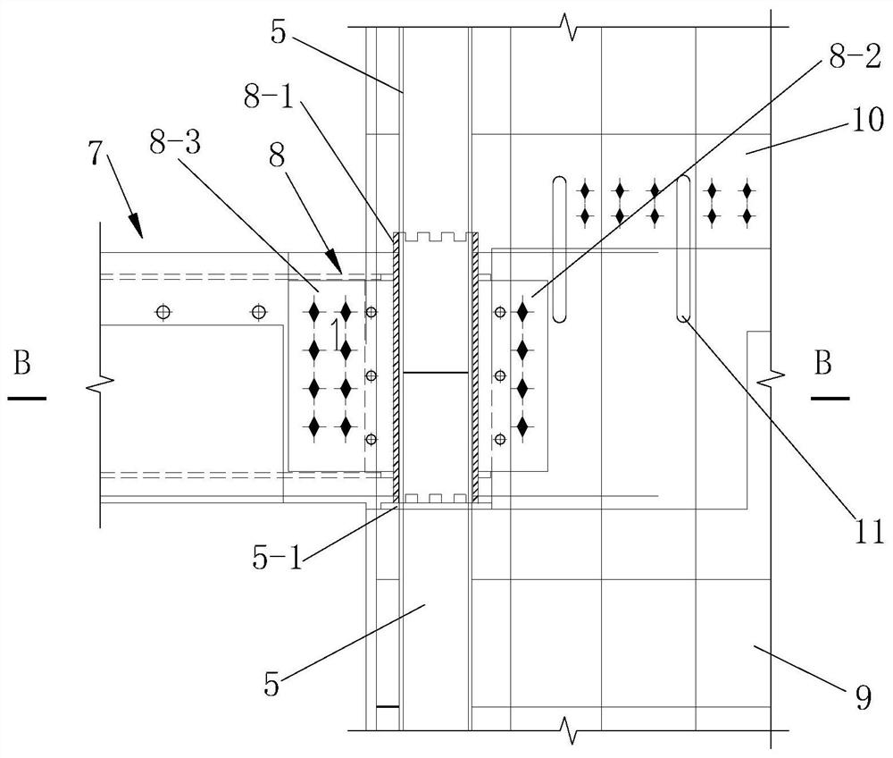 Prefabricated structural system of steel plate concrete shear wall and its construction method