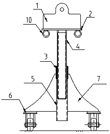 Movable lifting suspension lug mounting device