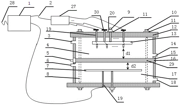 Method and testing device for reducing membrane pollution through alternate inhomogeneous field