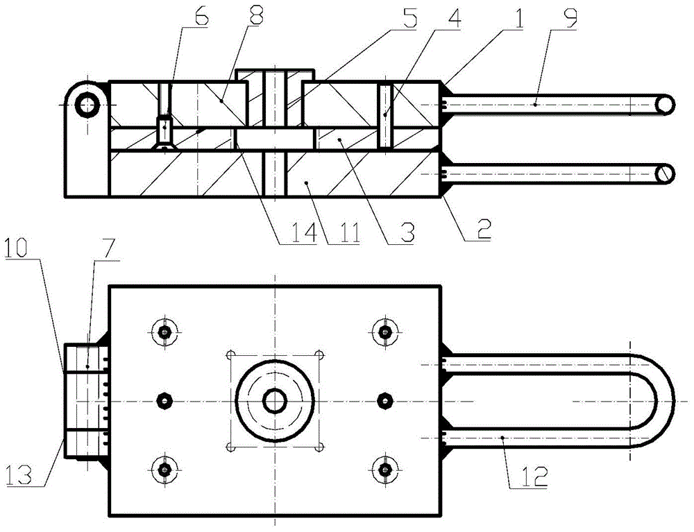 Drill jig structure for drilling plate-shaped metal component