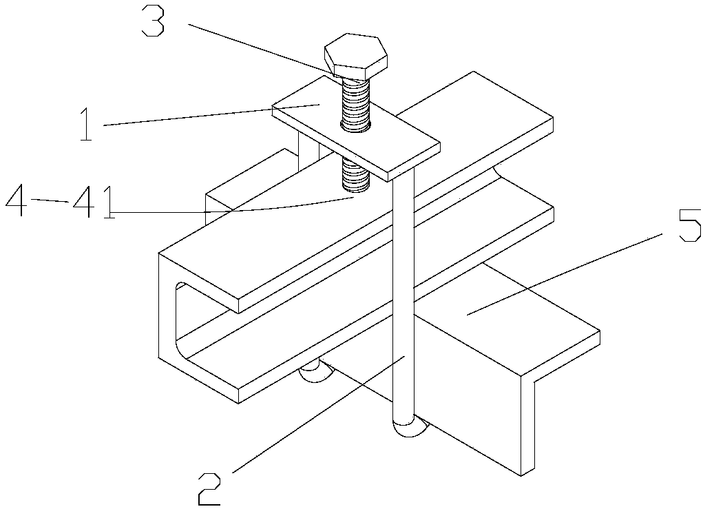 Clamping piece for connecting truss with connecting ring in sliding formwork platform