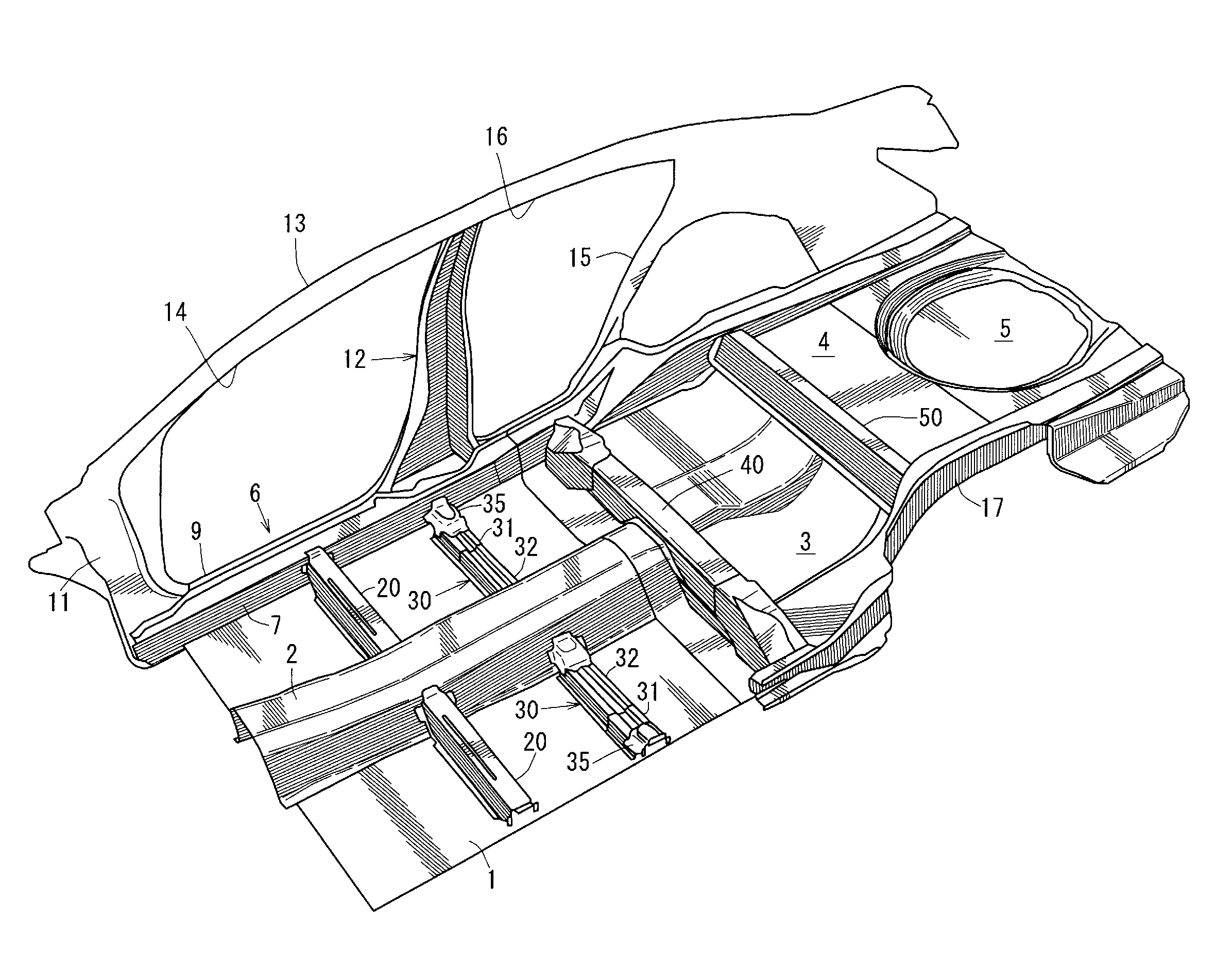 Lower vehicle-body structure of vehicle