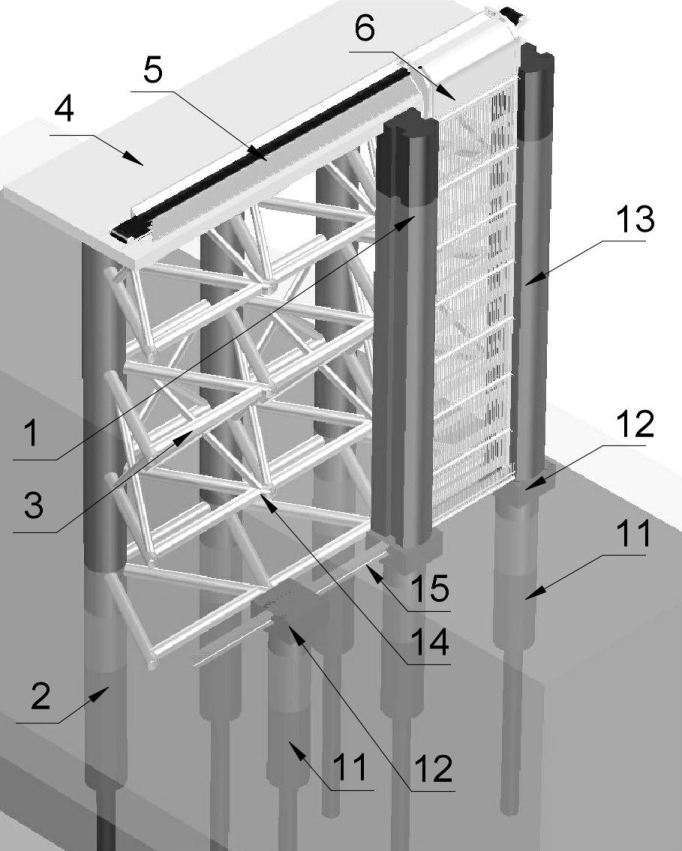 Cast-in-place pile foundation sewage removal system based on rotary tooth rake type sewage removal machine