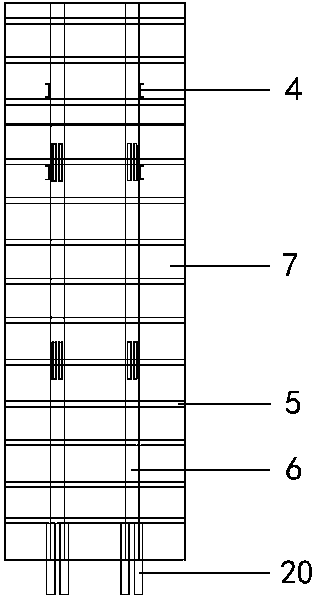 Composite steel formwork support system and construction method thereof