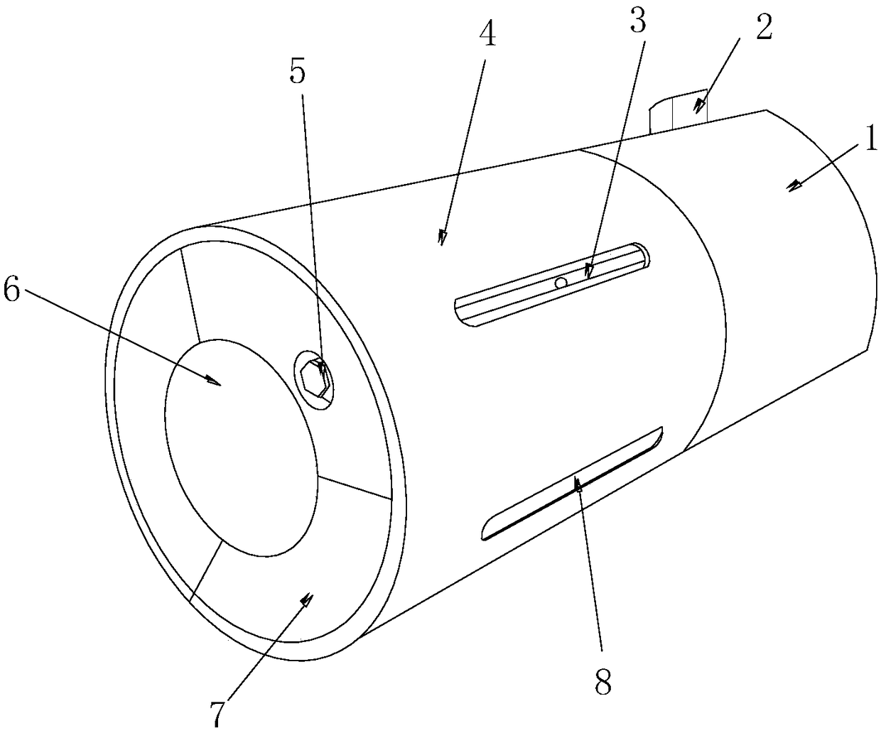 Rotary column-shaped attached connecting sleeve