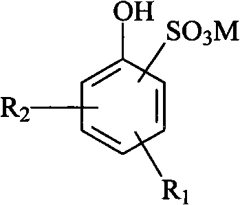 Method of using SO*-air mixture to produce alkylphenol sulfonic acid and salts thereof via film sulfonator sulfonated alkylphenol
