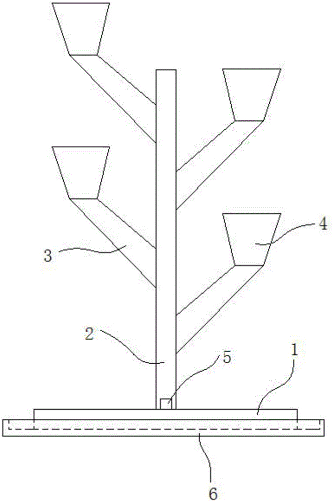 Anti-microbial flower stand with flow guide groove
