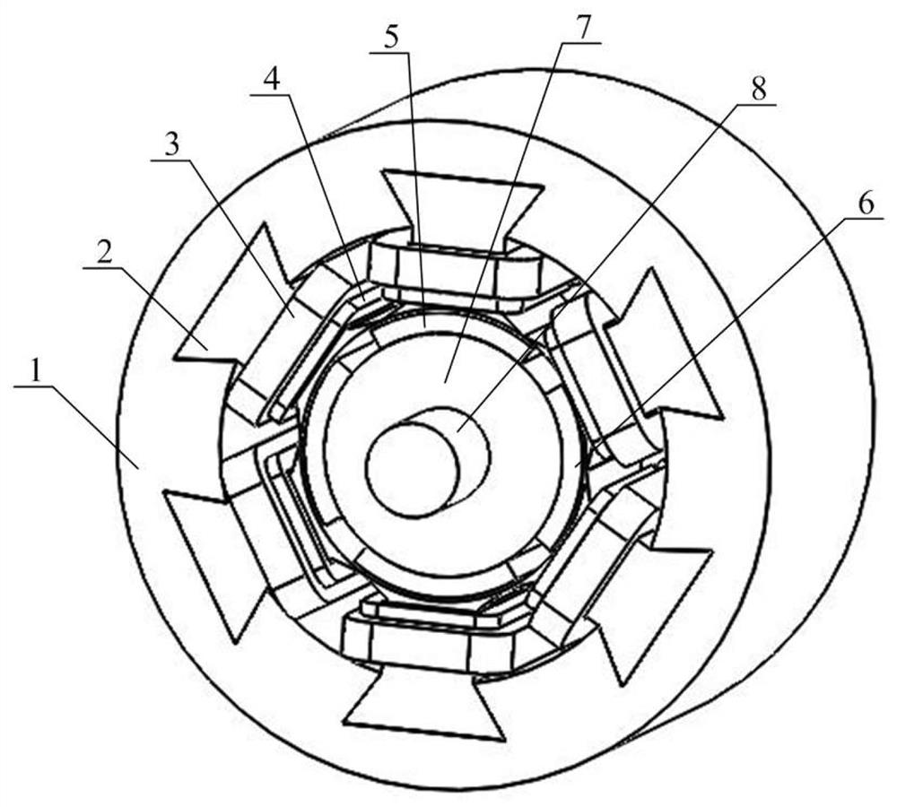 Hybrid excitation synchronous motor with wide speed regulation range