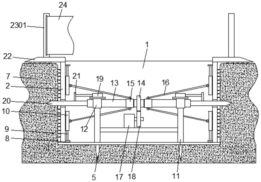 Foundation pit protection device for highway engineering