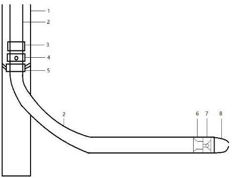 Sidetracking well suspension-free releasing well cementation and completion device