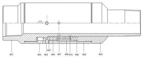 Sidetracking well suspension-free releasing well cementation and completion device