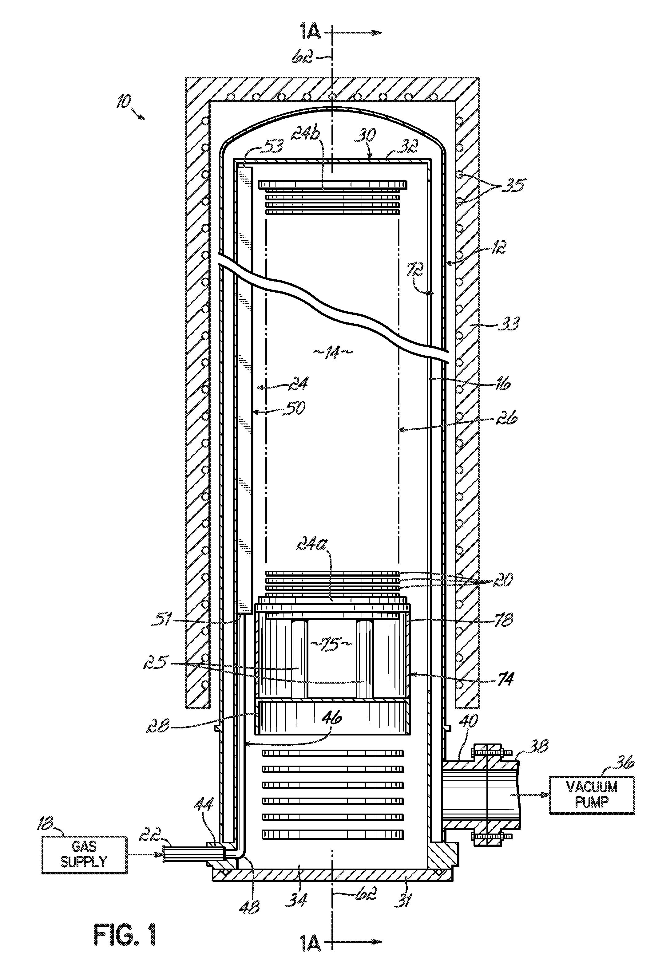 Thermal processing system with improved process gas flow and method for injecting a process gas into a thermal processing system