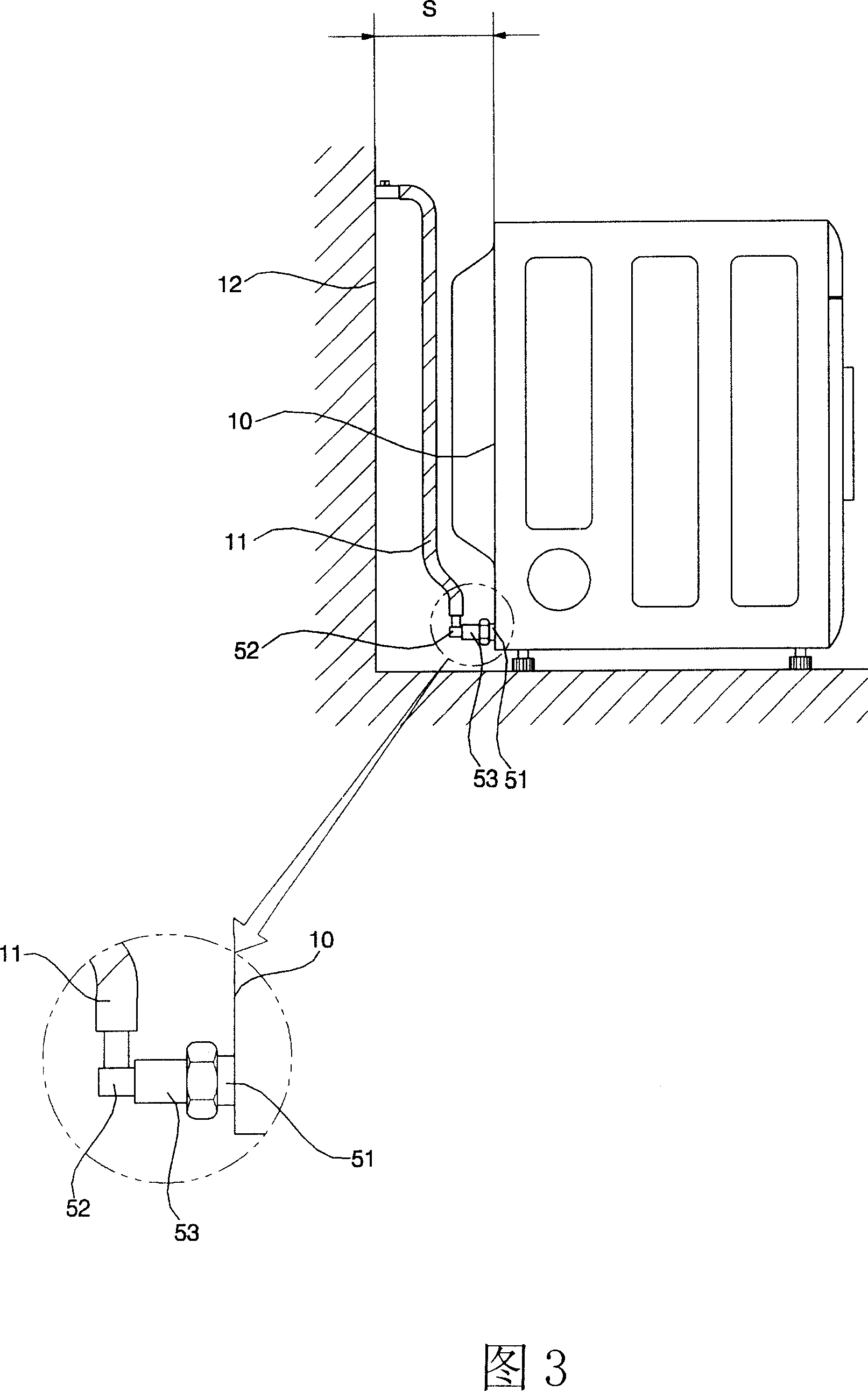 Gas pipeline assembly for gas type drying machine