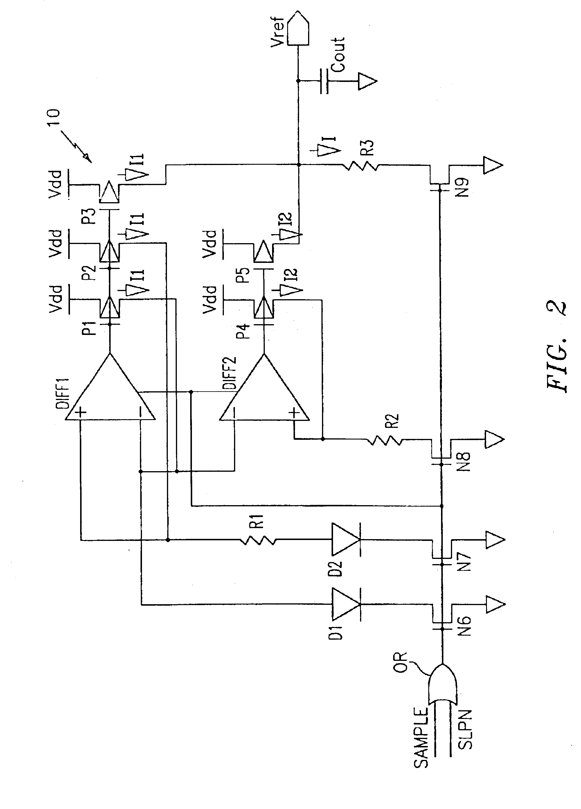 Low-power band-gap reference and temperature sensor circuit
