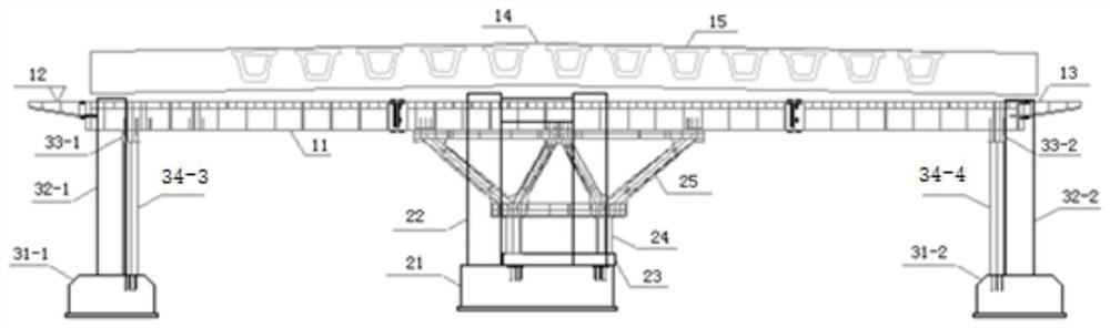 Construction method for dismantling temporary support system of prefabricated small box girder type concealed cover beam of road and bridge