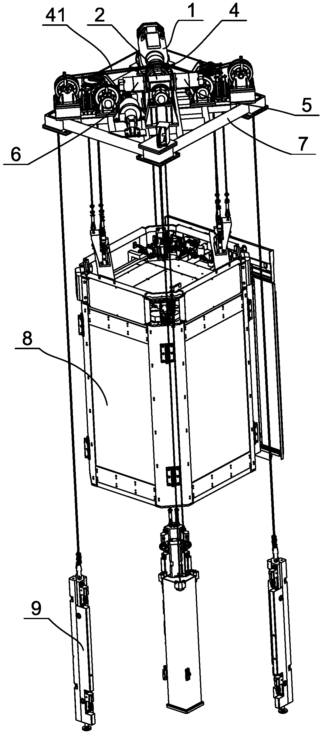 Traction device with manual rescue mechanism