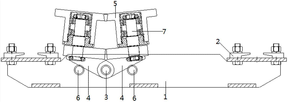 Pressing rope wheel device for endless rope continuous tractor