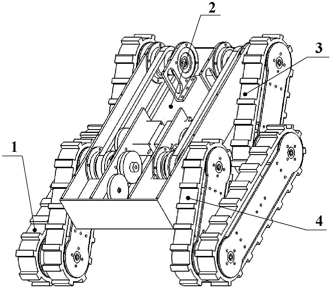 Wheeled-tracked-legged composite type mobile robot