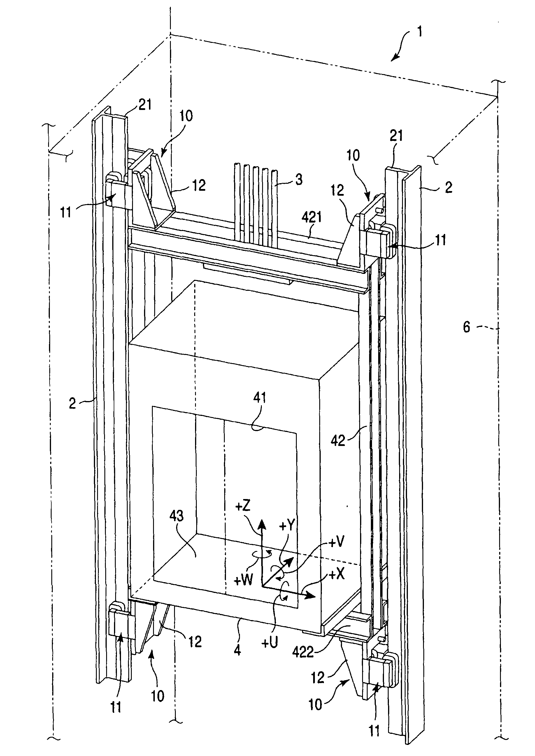 Magnetic guiding apparatus of elevator