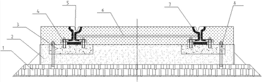 Modular construction method of streetcar anticorrosion track