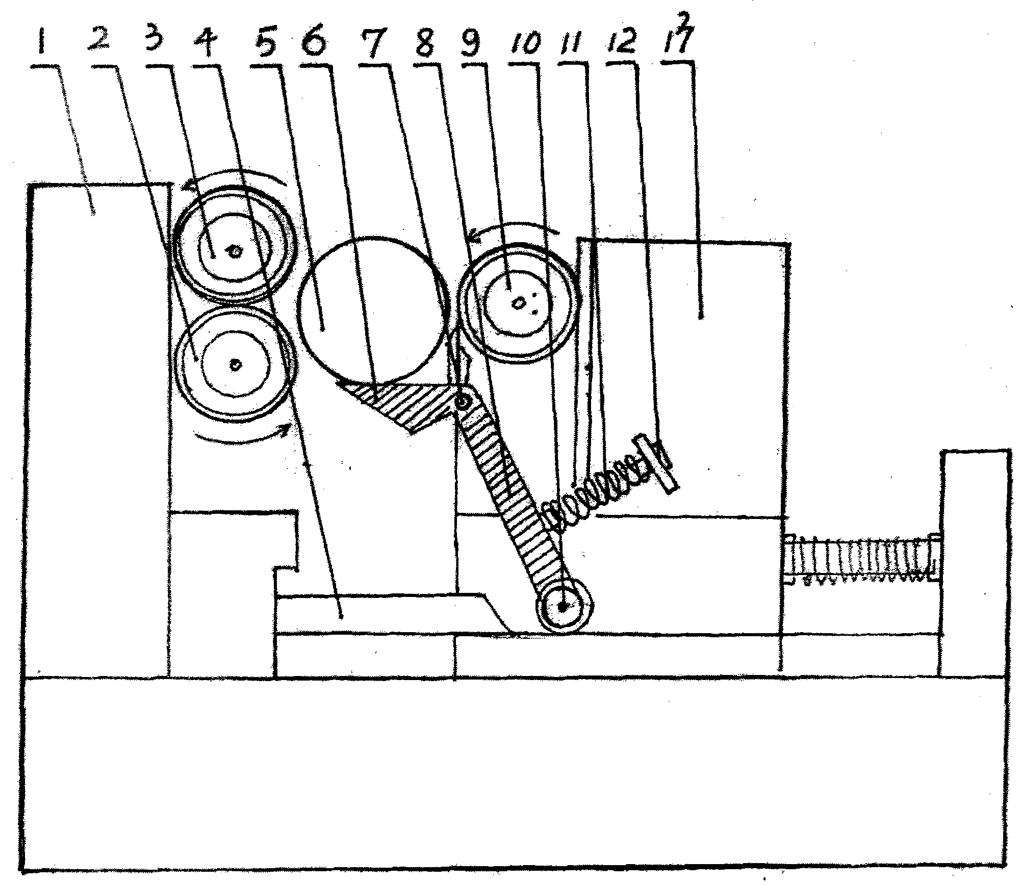 Device capable of automatically adjusting log peeling position of log-core veneer lathe