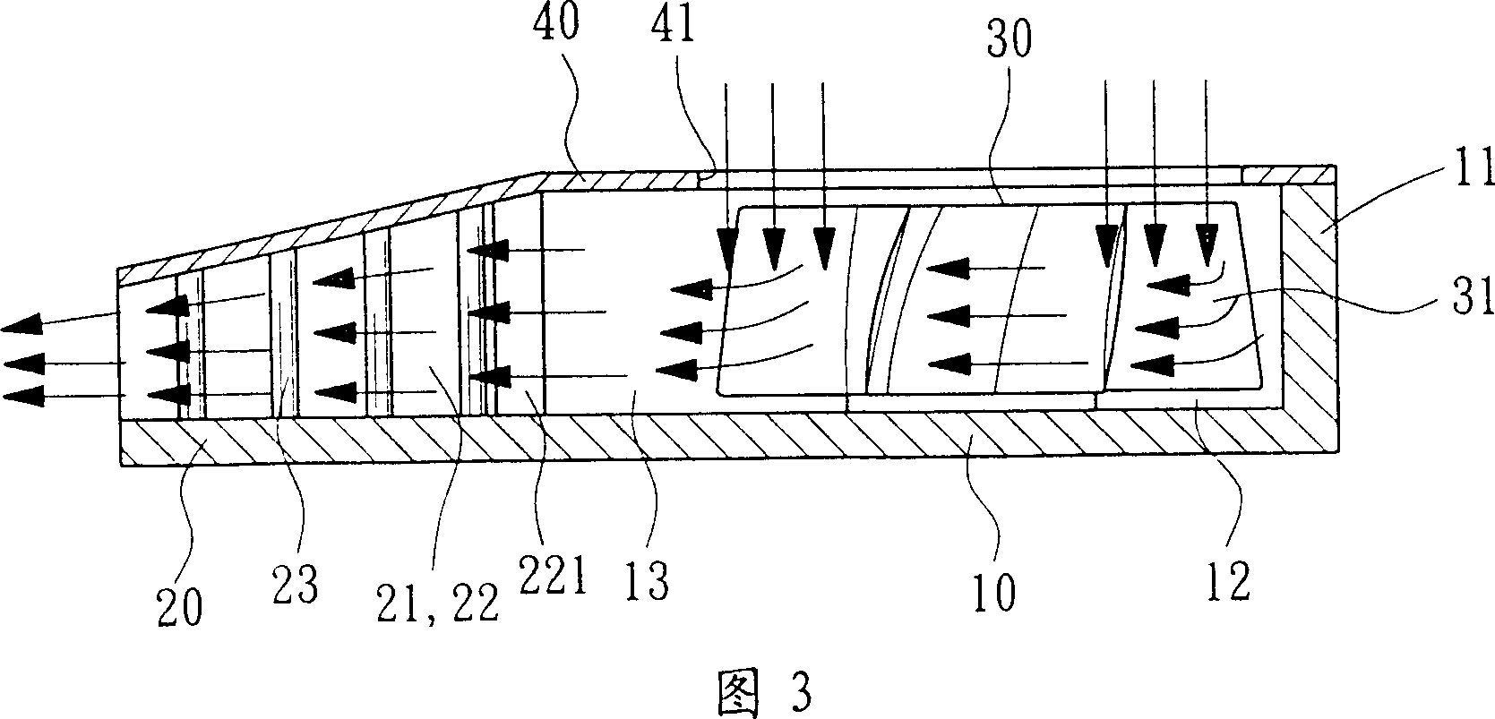 Radiating fan structure