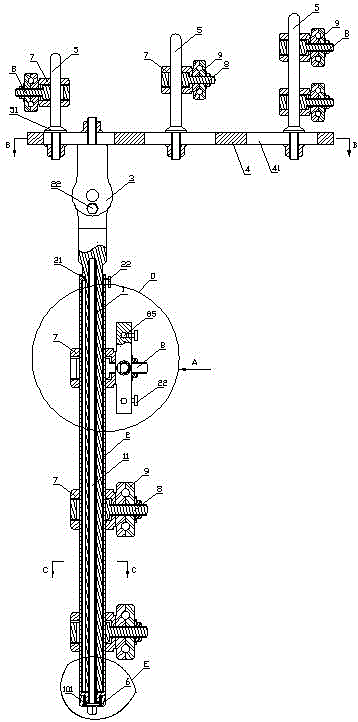 External fixation device for reconstruction of femoral head